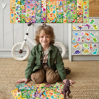 48 Sheets Stickers for Kids - 36 dinosaur stickers - image 3