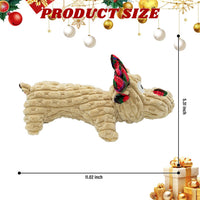 Squeaky Monkey Dog Toy for Large Dogs – Essentials for Dogs - Christmas Deer Wide Velvet - image 3