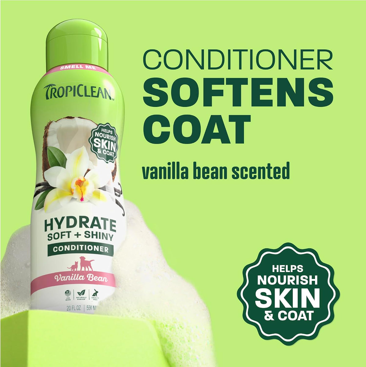 TropiClean Dog Conditioner - Kiwi & Cocoa Butter / 20 oz - image 2