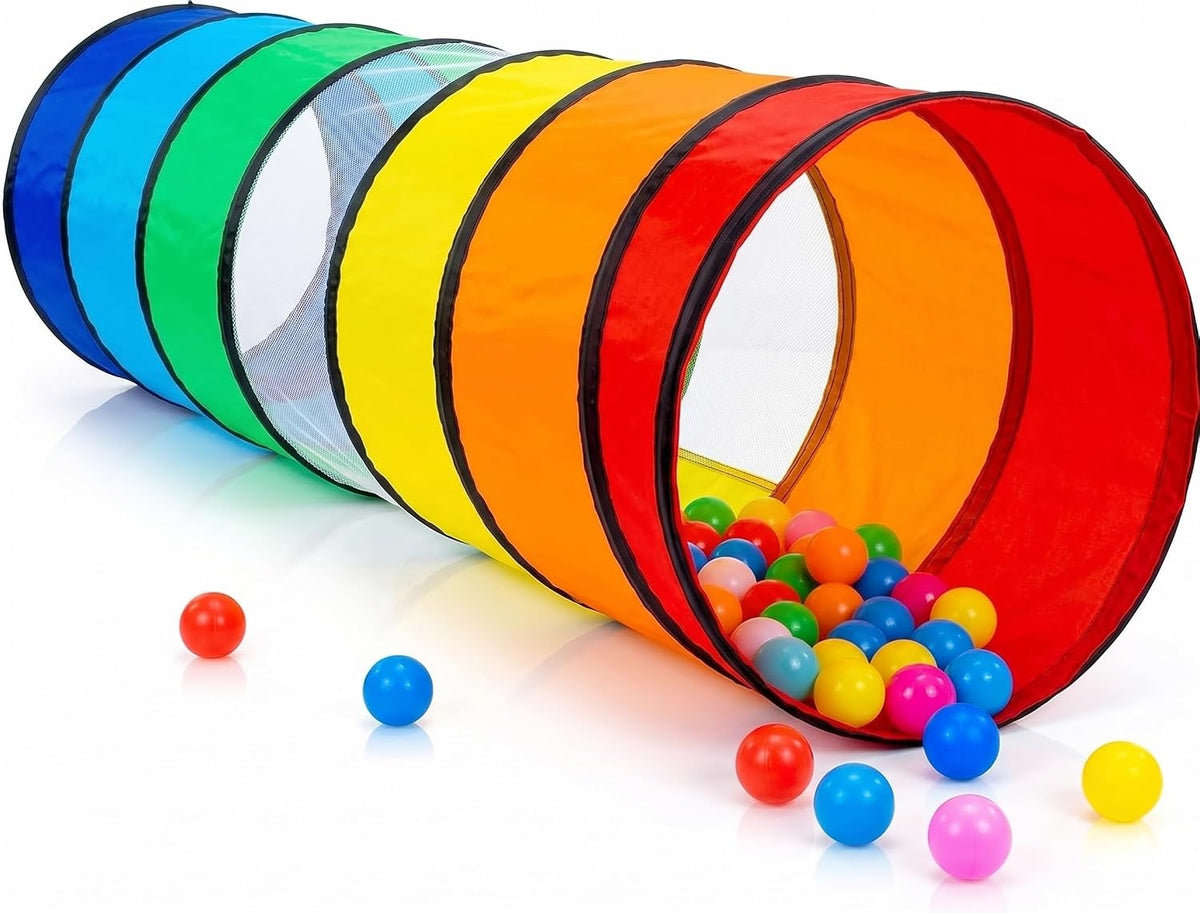 Kids Play Tunnel Tent for Toddlers - 1 Pc Rainbow