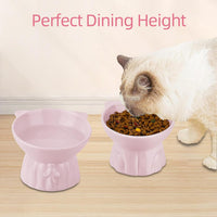 Elevated Cat Bowls 2-Pack - Pink Cat Bowls - image 4