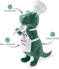 Fringe Studio Dog Plush Pet Toy with Squeaker - King of The Grill - image 2