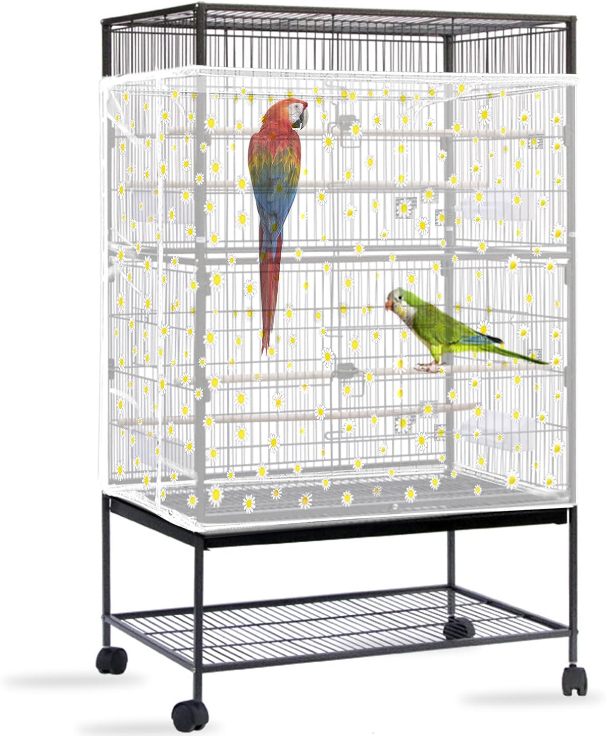 Bird Cage Seed Catcher, Large Bird Cage Cover - White, Daisy Design