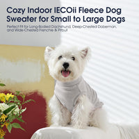 2 Pack 3XL Fleece Dog Sweater for Labrador, Leash Hole - Dark Grey & Light Grey / XXX-Large(Chest Girth: 26.4") - image 4
