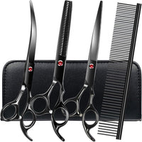 Dog Grooming Scissors Kit - Black / 4