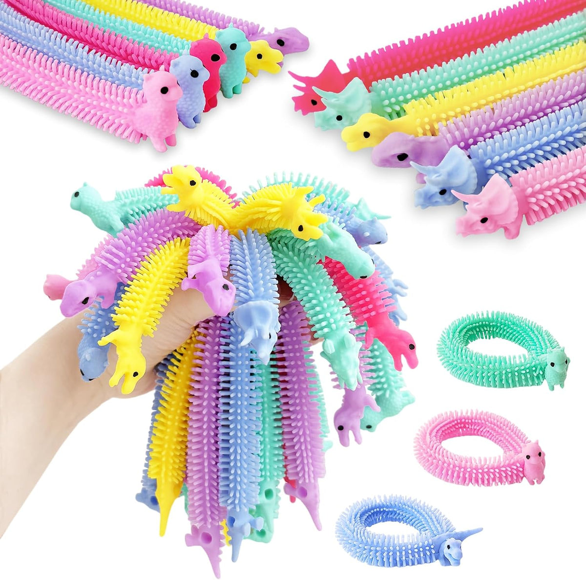 20 PCS Stretchy Fidget Toy - 20PCS Dinosaur + 20PCS Alpaca