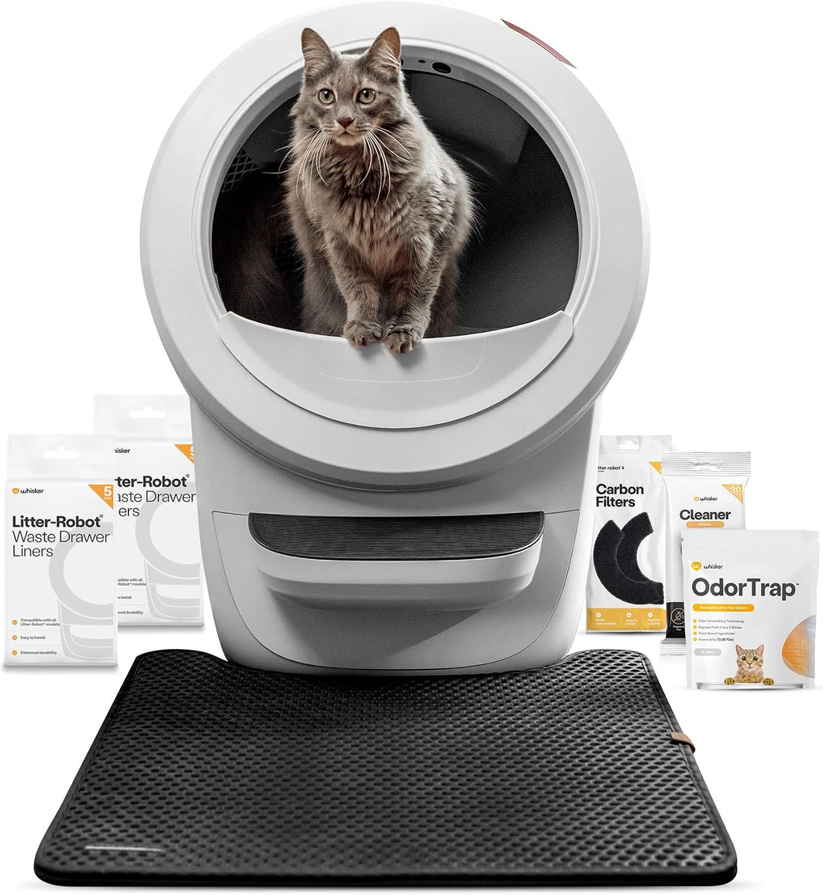 Whisker Litter-Robot 4 Supply & Accessory Bundle, Automatic - White / Supply & Accessory Bundle