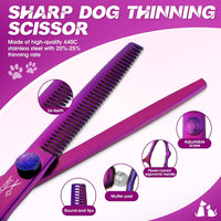 JASON Dog Grooming Scissors Set - Purple - image 2