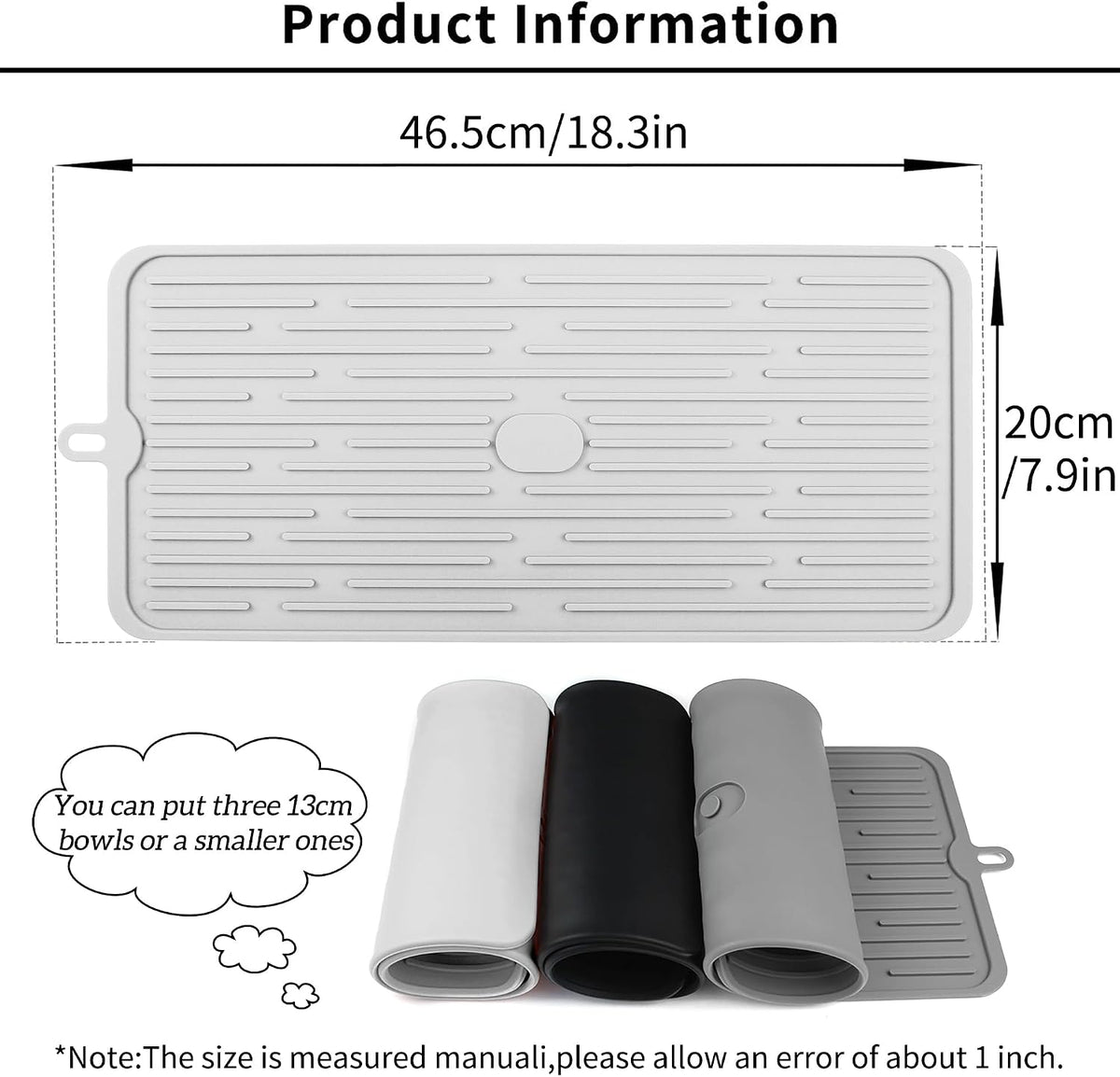 Pet Placemat for Dog and Cat - Light Grey - image 2