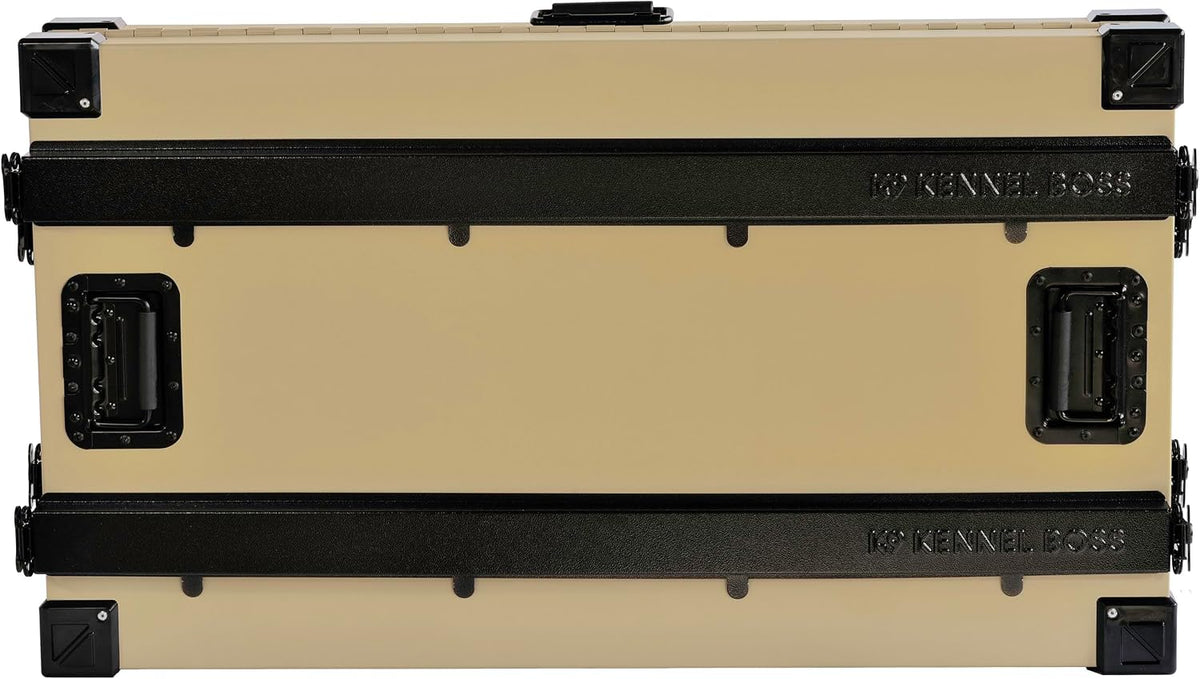 K9 Kennel Boss Aluminum Collapsible Dog Crate - Tan / 40.6"L x 25.2"W x 28.9"H - image 4