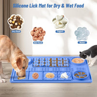 Silicone Snuffle Mat for Dogs 23.6"x 15.7" Large Slow Feeder Mat - Blue:32"x20" - image 2