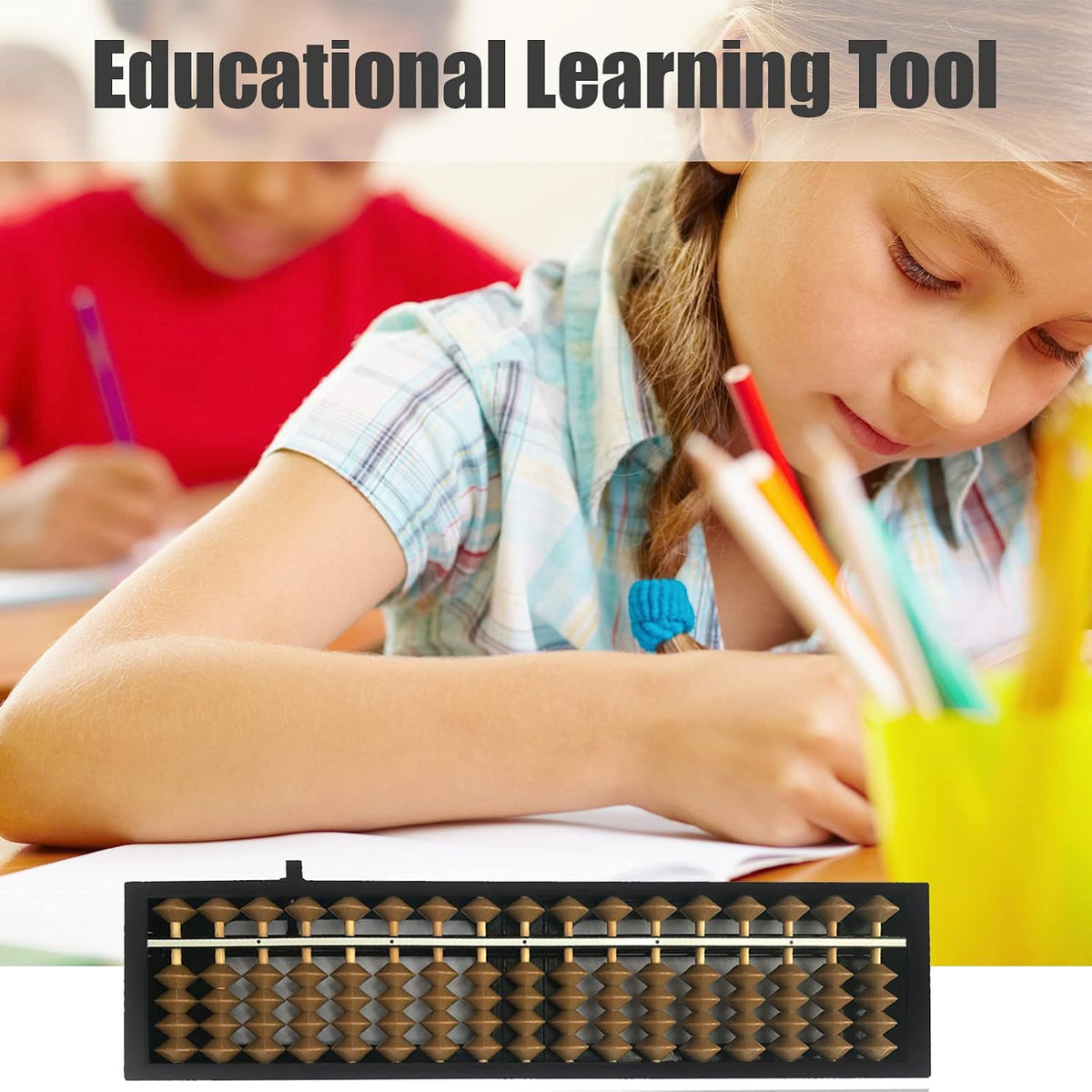 Digit Standard Abacus Soroban Professional 17 Column Math Abacus - Cofei - image 4