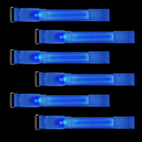 M.best 8pcs LED Light Up Bracelets Glow Flashing Wristbands Glow - 8pcs Blue - image 3