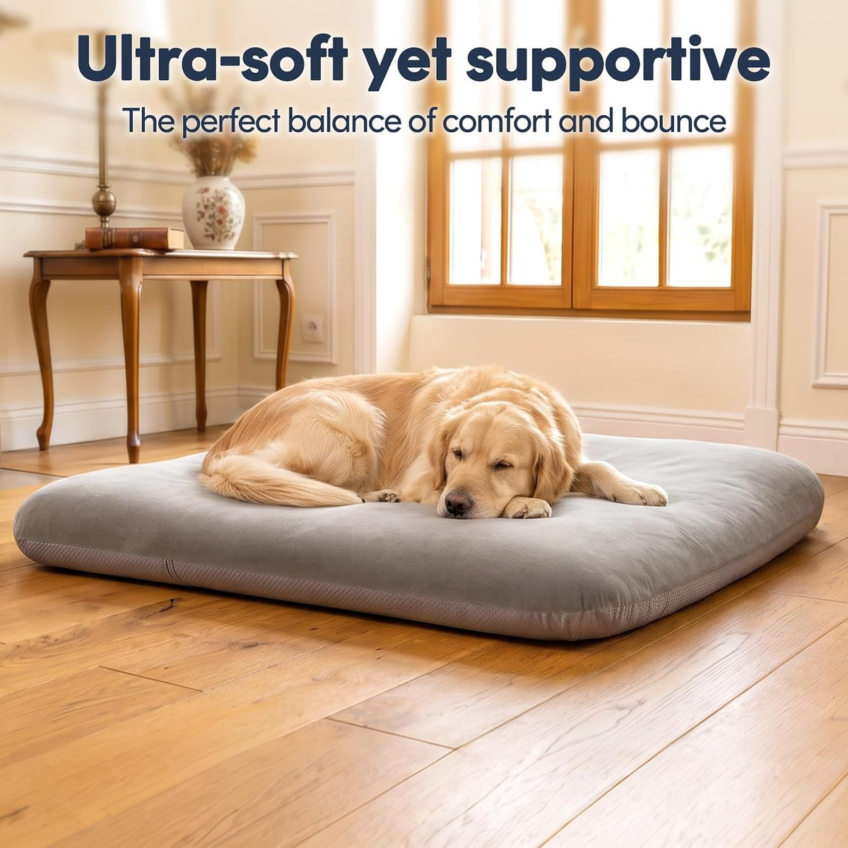 Magic Dog Orthopedic Extra Large Dog Bed 47 Inch - 47.0"L x 39.0"W x 5.0"Th / Grey - image 4
