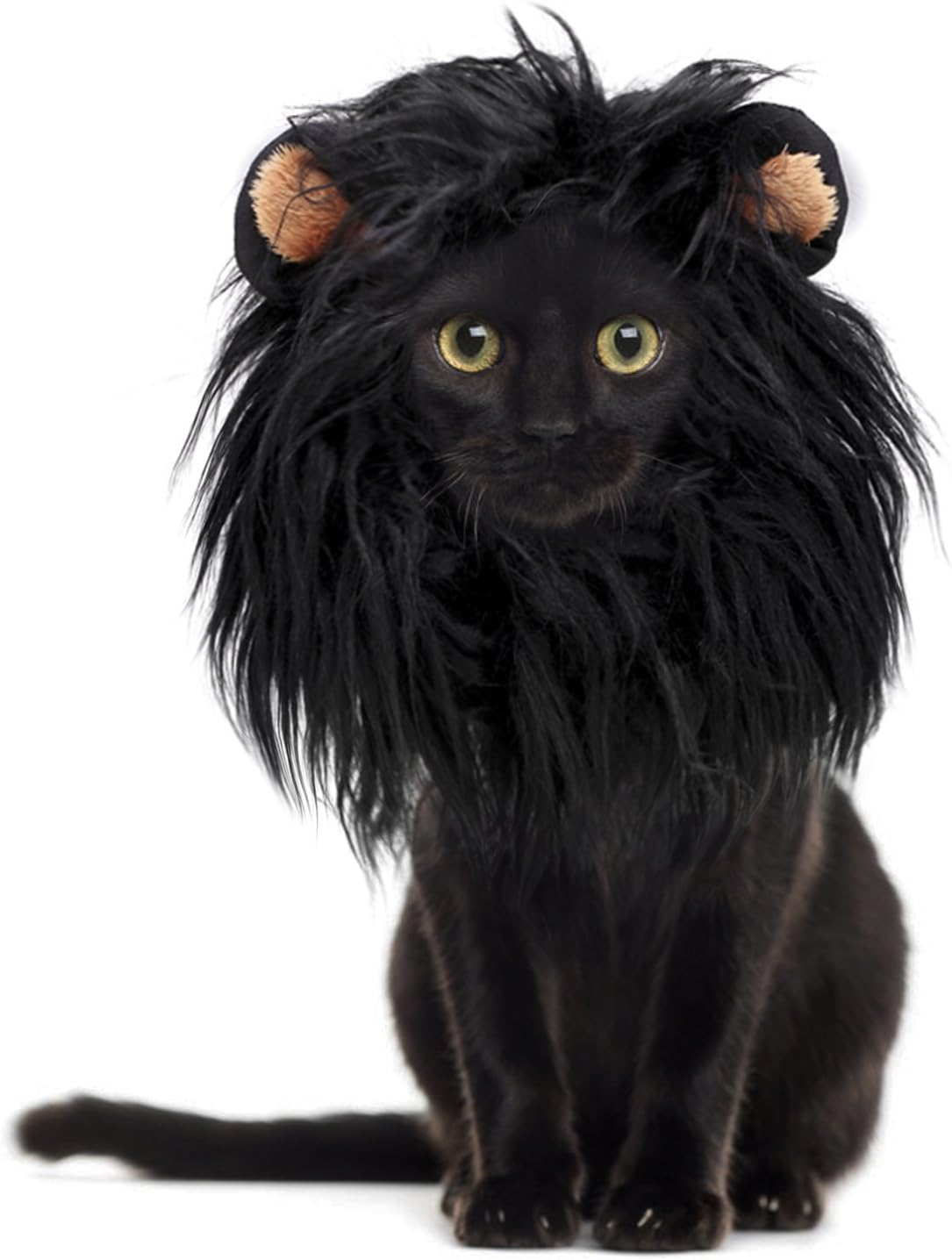 Lion Mane Wig for Cats and Dogs - Size S / Black
