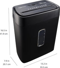 Amazon Basics Cross Cut Paper and Credit Card Shredder, 12 Sheet (New Model), Black