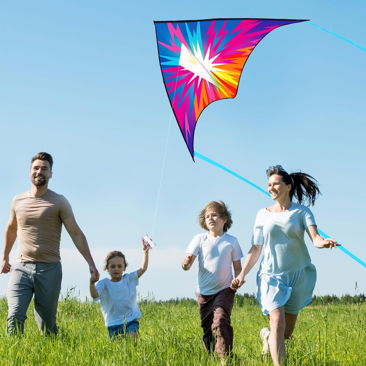 Xida large dragon delta kite for kids, 55 x 61.8 inch ripstop polyester with flying line - view 18