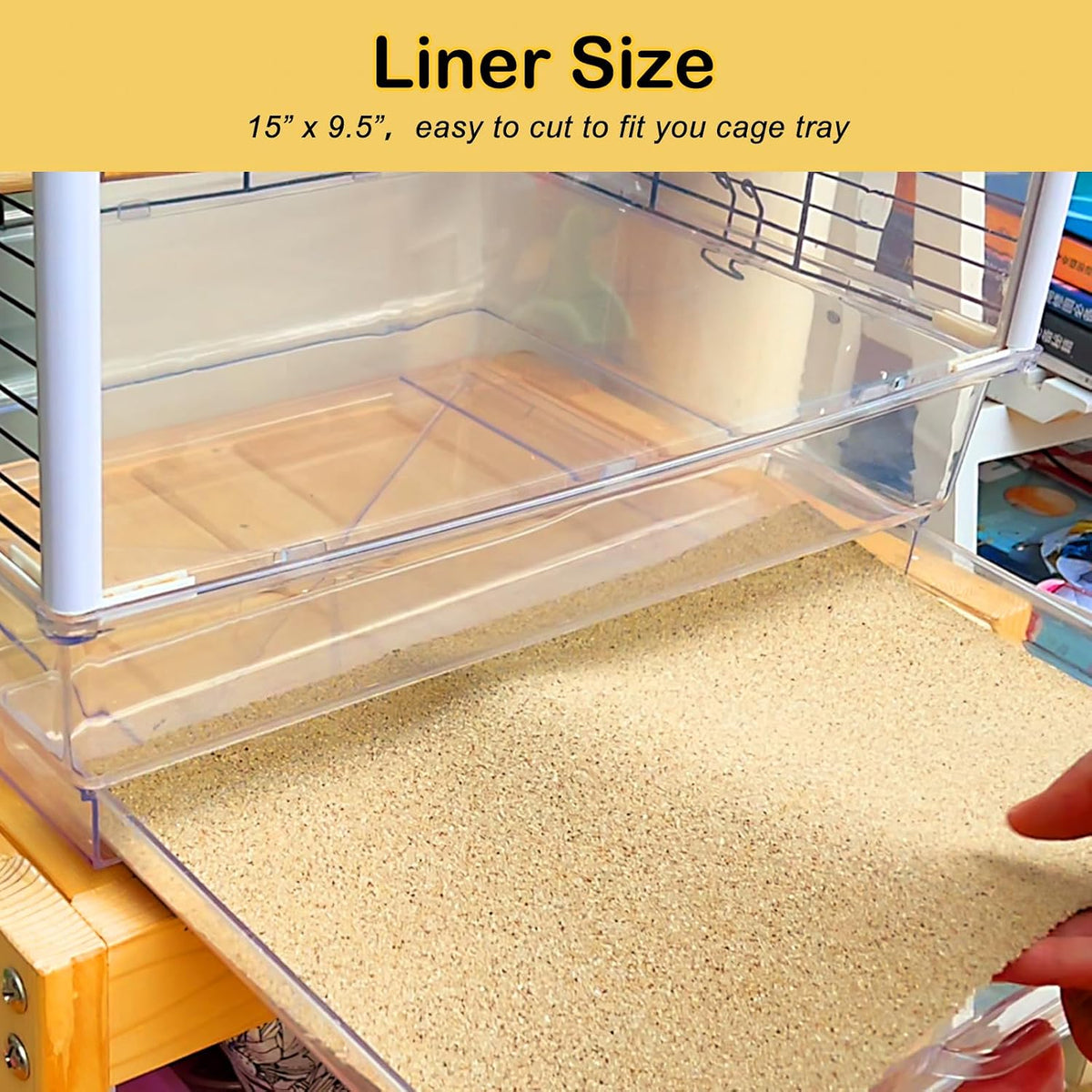 S&X Bird Cage Liners 17 x 11in, Disposable Gravel Paper Sheets - 15" x 9.5" - 30PCS - image 2