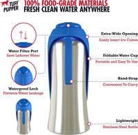 PupFlask Large Dog Water Bottle - 27 Ounce / Nebulas Blue - image 3