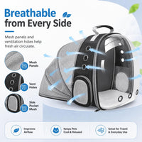 Expandable Cat Carrier Backpack with Bubble Window - Black - image 4