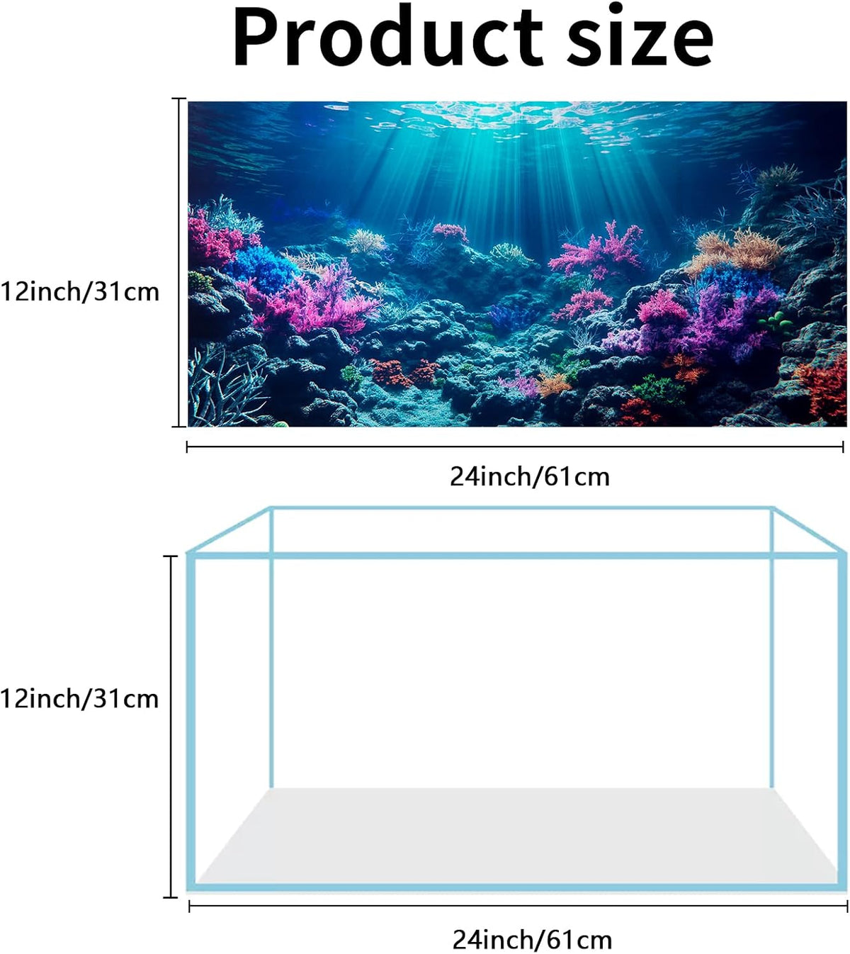 3 Pack Aquarium Background - 24x12 Inch - image 2