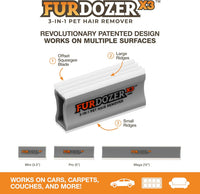 FurDozer Pet Hair Remover & Auto Detailing Tools - Gray / X3 MINI - image 2