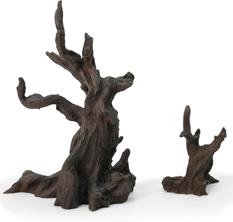 FZONE Aquarium Driftwood, Resin Rock Decor for Aquascaping Hardscape – Essentials for Fish - 03Driftwood:6.7×4.7×3.0"/3.1×2.4×1.4"