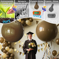 200pcs Balloons 5 Inch Assorted Colors - D02-brown / 36inch（Giant） - image 3