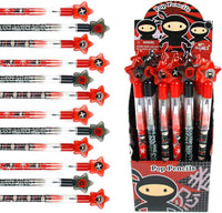 TINYMILLS 24-pack ninja stacking push pencils with star-shaped eraser caps
