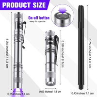 Tegeme 4 invisible ink pens with 4 mini UV marker flashlights in black - view 12