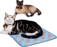 NACOCO Summer Pet Cooling Mat - M: 19.5" x 27.5'' / Blue Egg