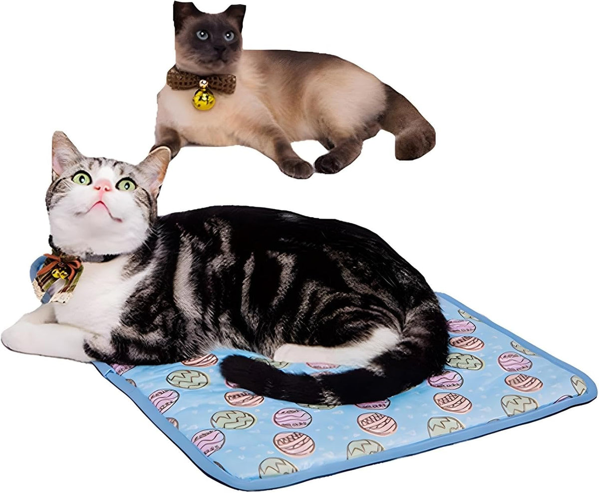 NACOCO Summer Pet Cooling Mat - M: 19.5" x 27.5'' / Blue Egg