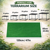 47" x 24" Large Reptile Carpet Terrarium Liner Bedding Reptile - Green - image 3