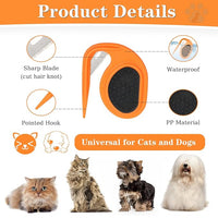 Multifunctional Pet Grooming Tool - Knot Remover and Hair Removal Comb for Cats and Dogs, Tackles Loose Knotted Hair