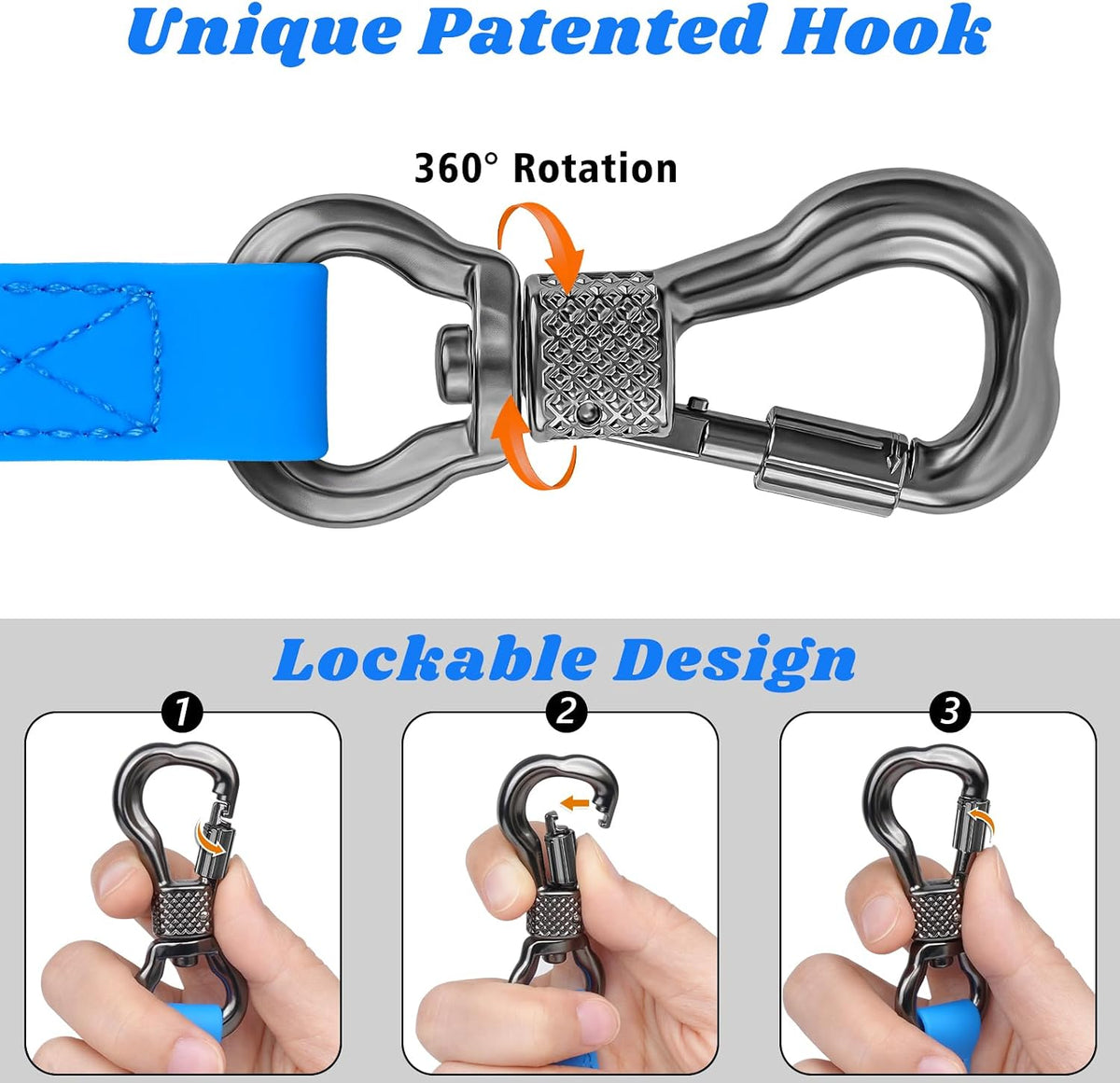 XiaZ Long Leash for Dogs Waterproof - 15ft / Blue - image 3