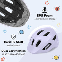 OUWOER toddler and kids bike helmet with vents and adjustable dial - view 17