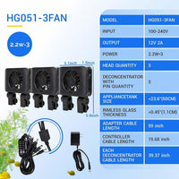 hygger Aquarium Chillers Fan - 3-Fan Head - image 4