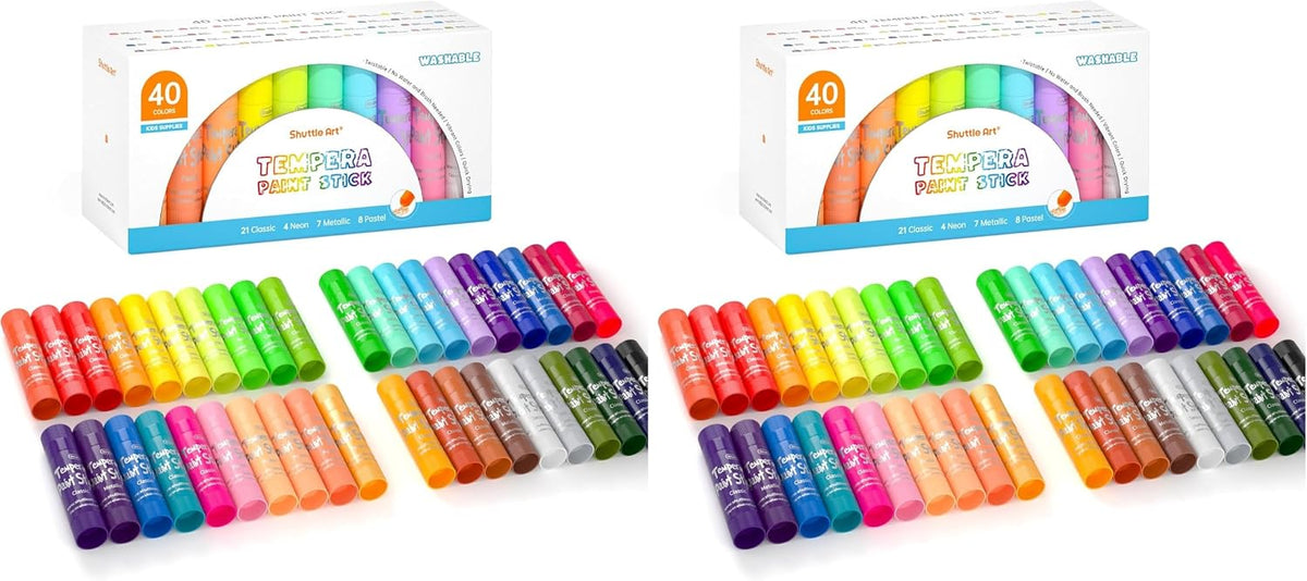 Tempera Paint Sticks, 15 Colors Solid Tempera Paint for Kids - Multi