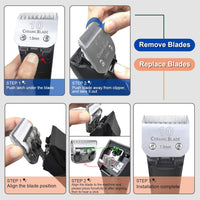 10# Grooming Ceramic Pet Clipper Blades Compatible with Andis & Oster - Silver / 10# 1.5mm (2 Pack) - image 3