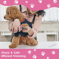 Bath Grooming Kit for Pets, Hair Brush Set with Towel - 9-Pink - image 4