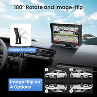 5'' HD 1080P Backup Camera, Backup Camera for Car, Reverse Rear Camera with Night Version 130° Wide Angle, Waterproof, Strong Signal for Car, Van, Truck, Trailer