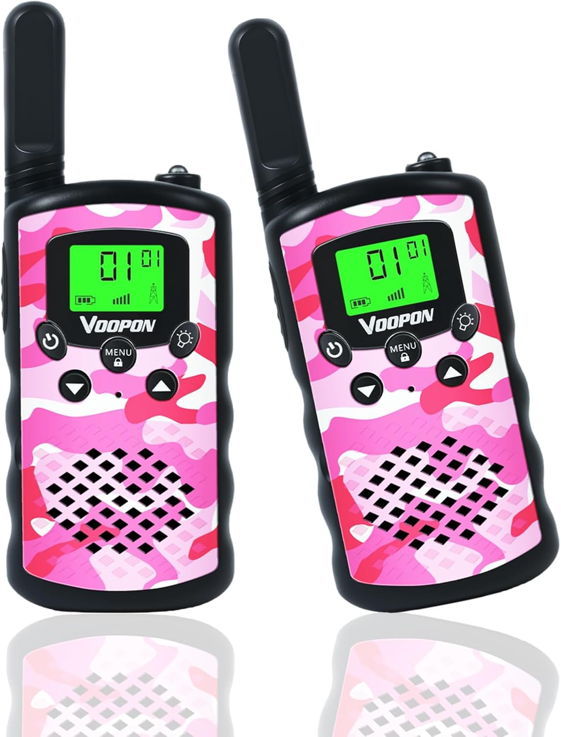VOOPON green camo walkie talkies for kids with LCD screens - view 3