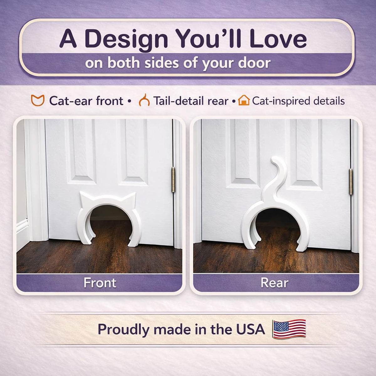 The Kitty Pass Interior Cat Door Hidden Litter Box Pet Door for cats - image 2