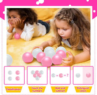 Vanland Ball Pit Balls, Plastic Playpen Balls for Babies Toddlers and Kids – Fun for Kids & Family - White+pink / 100 Balls - image 4