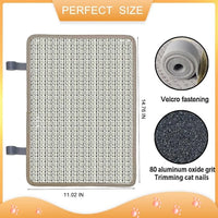Cat Nail File Scratcher, Sisal Cat Scratch Pad Wrapped Around a Cat Scratcher Post or Cat Tower, Cat Nail File with 80 Aluminum Oxide Grit, to Help Protect Furniture and Help Trim Cat's Nails