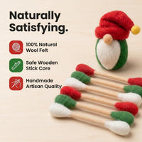 Glaciart One XXL Swabs Cat Toys with Catnip, 2 Pk - Christmas Swabs / Regular - image 2