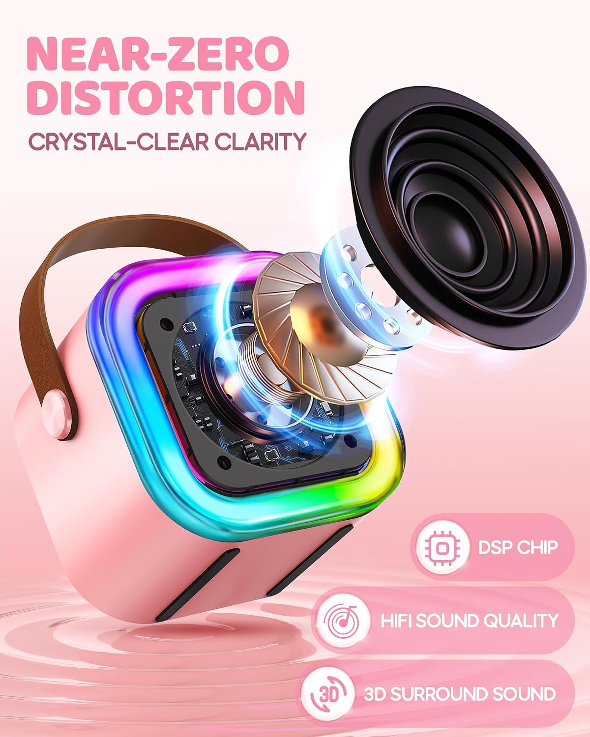 IROO Mini Karaoke Machine for Kids - Rose - image 4