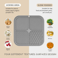 ChefAide 2 Pack Lick Mat for Dogs - Gray & Beige - image 3