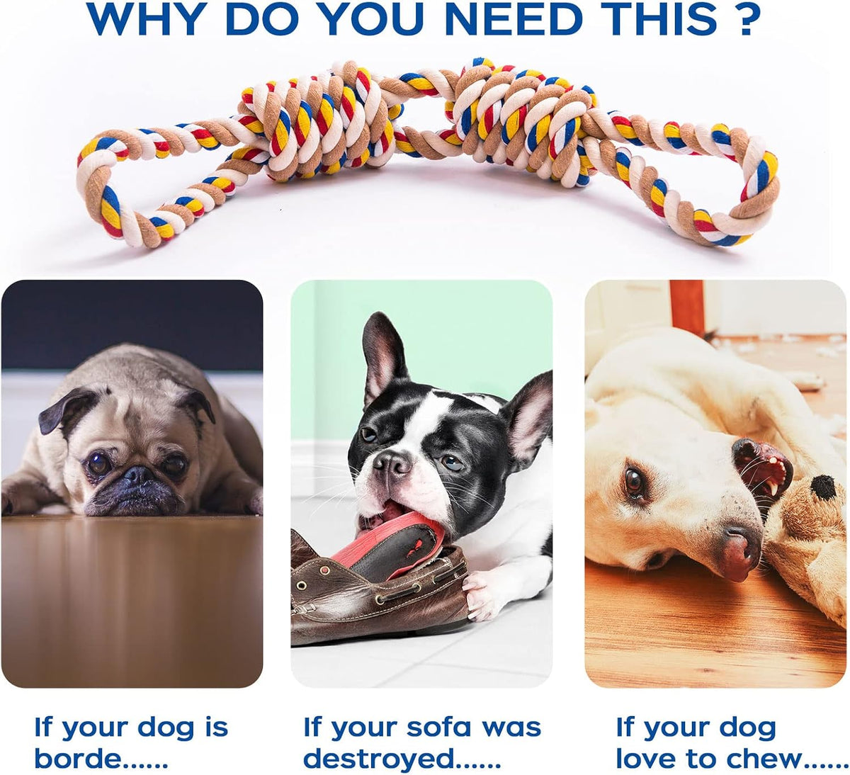 Aggressive Chew Rope Toys for Medium Large Dogs - image 2