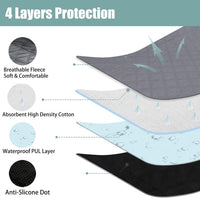 Octagon Dog Playpen Mat Washable Leakproof Pet Liner, 29' - Gray / Hexagon-47' - image 3